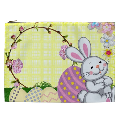 Easter Bunny  Xxl Cosmetics Bag By Catvinnat Front