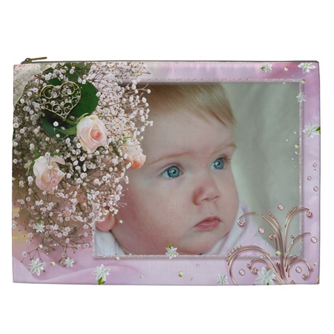 Hearts And Roses Cosmetic Bag Xxl By Deborah Front