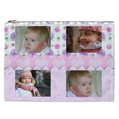 Pink Hearts Cosmetic Bag XXL - Cosmetic Bag (XXL) Pink Hearts Cosmetic Bag XXL - Cosmetic Bag (XXL)