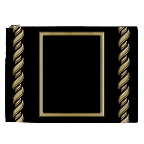 Black And Gold Cosmetic Bag Xxl By Deborah Front