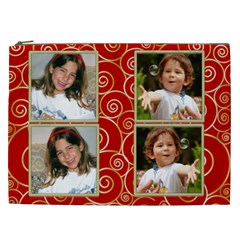 Red and Gold Cosmetic Bag XXL - Cosmetic Bag (XXL) Red and Gold Cosmetic Bag XXL - Cosmetic Bag (XXL)