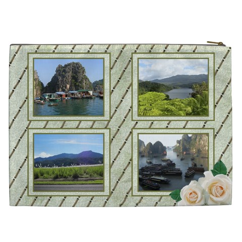 Framed In Light Gold Cosmetic Bag Xxl By Deborah Back