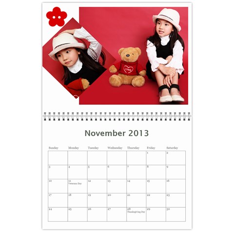 2013 Calendar By Dong Bai Nov 2013