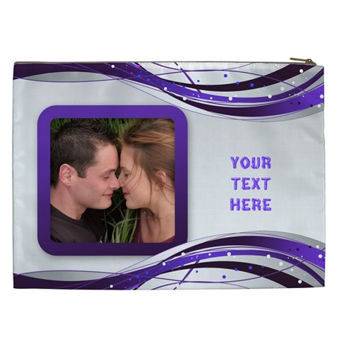 Purple Swirl Cosmetic Bag Xxl By Deborah Back