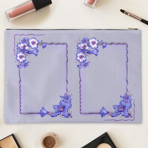 Purple Flower Cosmetic Bag Xxl By Deborah Back