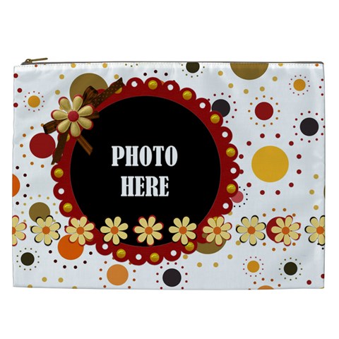 Tangerine Breeze Xxl Cosmetic Bag 1 By Lisa Minor Front