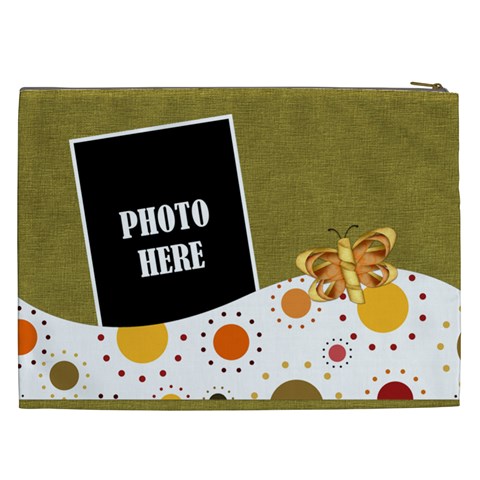 Tangerine Breeze Xxl Cosmetic Bag 1 By Lisa Minor Back