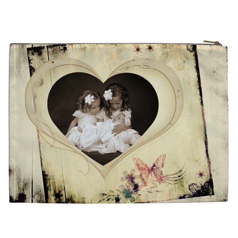 Child Of My Heart Xxl Cosmetics Bag By Catvinnat Back