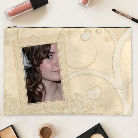 Creme De La Creme Xxl Cosmetics Bag By Catvinnat Front