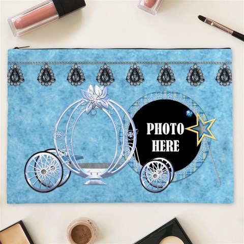 Ella In Blue Xxl Cosmetic Bag 1 By Lisa Minor Front