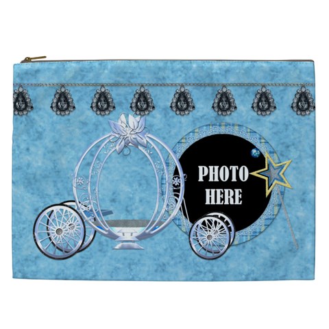 Ella In Blue Xxl Cosmetic Bag 1 By Lisa Minor Front