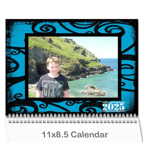 Fantasia Funky Turquoise 2025 Calendar By Catvinnat Cover