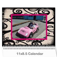 Fantasia FAB1 Classic pink frame 2024 calendar - Wall Calendar 11  x 8.5  (12-Months)