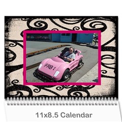 Fantasia FAB1 Classic pink frame 2025 calendar - Wall Calendar 11  x 8.5  (12-Months)