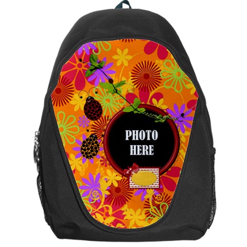 Miss Ladybugs Garden Backpack 1 By Lisa Minor Front