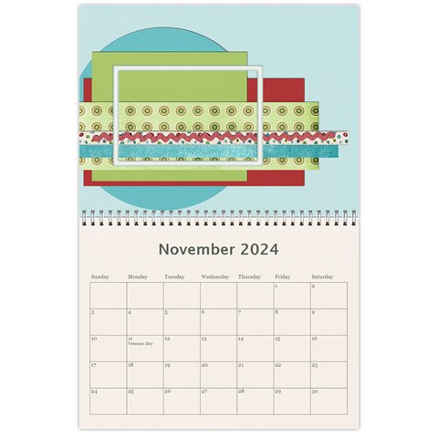 11 X 8 5 Blue,green,red Calendar 2024 By Albums To Remember Nov 2024