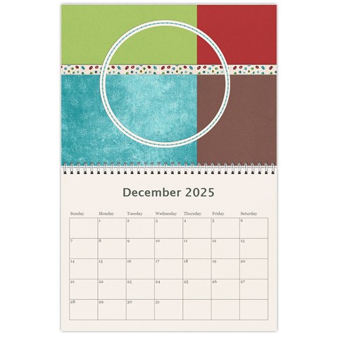 11 X 8 5 Blue,green,red Calendar 2025 By Albums To Remember Dec 2025
