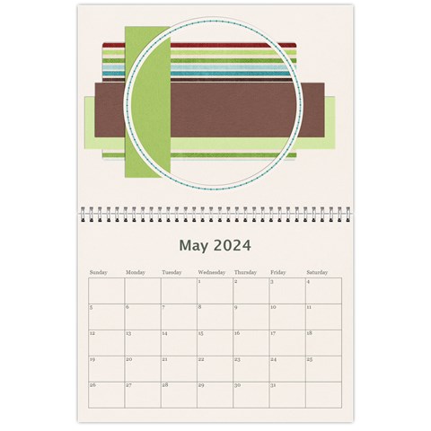 11 X 8 5 Blue,green,red Calendar 2024 By Albums To Remember May 2024