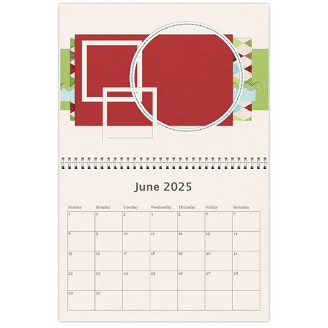 11 X 8 5 Blue,green,red Calendar 2025 By Albums To Remember Jun 2025