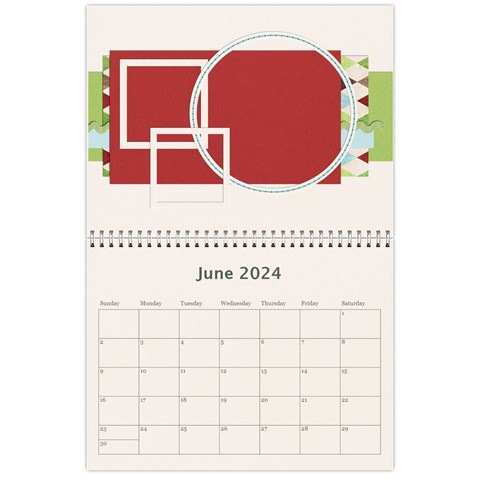11 X 8 5 Blue,green,red Calendar 2024 By Albums To Remember Jun 2024