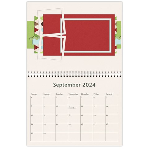 11 X 8 5 Blue,green,red Calendar 2024 By Albums To Remember Sep 2024
