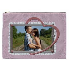 Pink Heart XXL Cosmetic Bag - Cosmetic Bag (XXL)