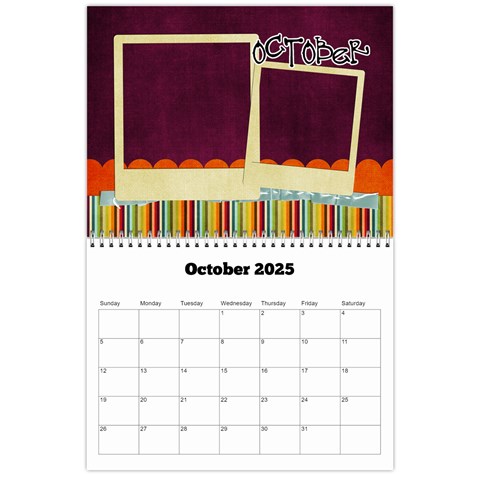 2025 Family Calendar By Albums To Remember Oct 2025