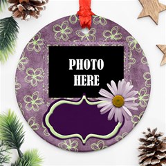 Lavender Rain round ornament 2 - Ornament (Round)