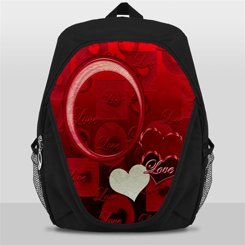 I Heart You Red Love Backpack By Ellan Front