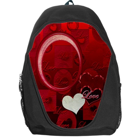 I Heart You Red Love Backpack By Ellan Front