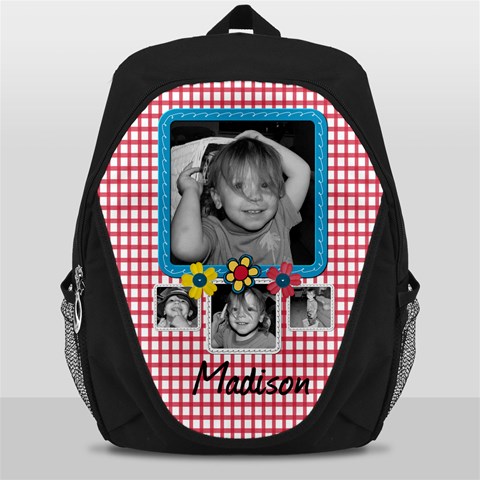 Backpack Red Checks By Martha Meier Front