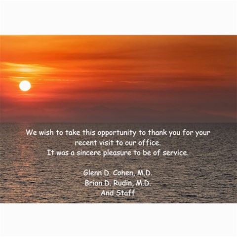 Thank You By Nancy 7 x5  Photo Card - 2
