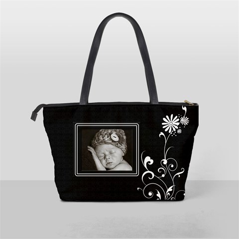 Black/white Classic Shoulder Handbag By Lil Back