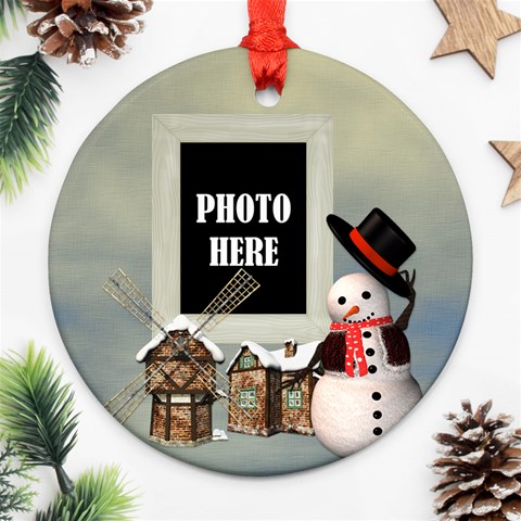 Botanical Wonderland Round Ornament 2 By Lisa Minor Front