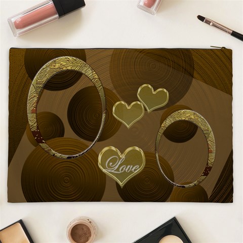 I Heart You Gold Love2 Cosmetic Case Xxl By Ellan Back
