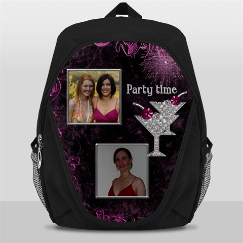 Party Time Backpack Bag By Deborah Front