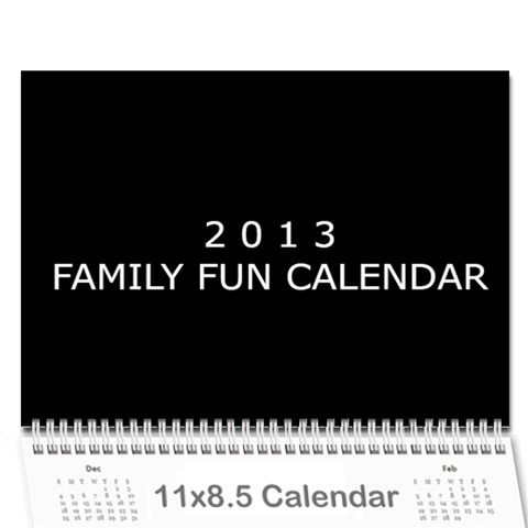 2013 Calender For Family By Vanessa Cover