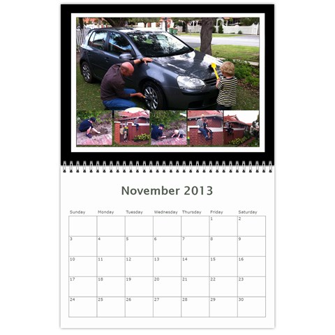 2013 Calender For Family By Vanessa Nov 2013