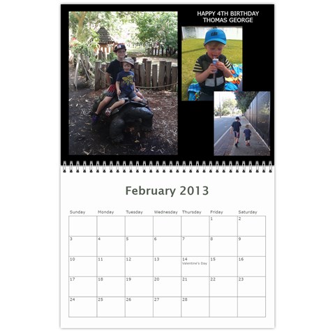 2013 Calender For Family By Vanessa Feb 2013