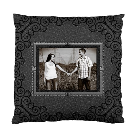Charcoal Cushion Case (2 Sided) By Lil Back