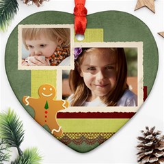 xmas - Heart Ornament (Two Sides)