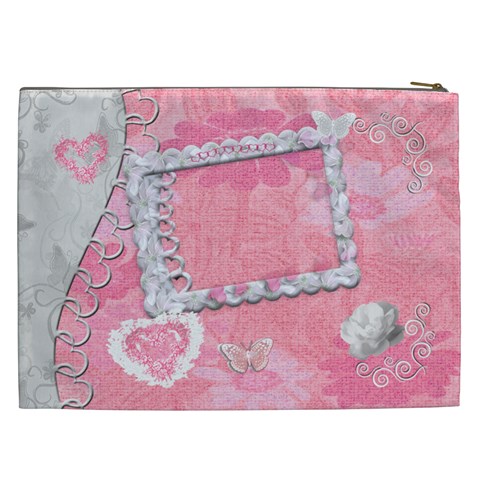 Spring Flower Floral Baby Pink Cosmetic Case Xxl By Ellan Back