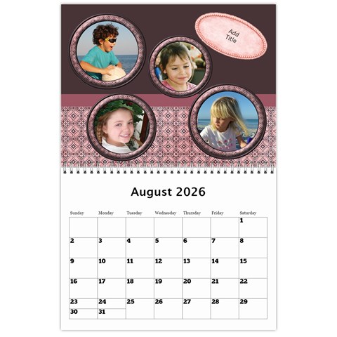 My Family Memories Wall Calendar By Deborah Aug 2026