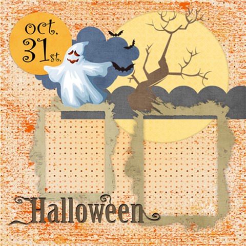 Halloween By Jacob 12 x12  Scrapbook Page - 1