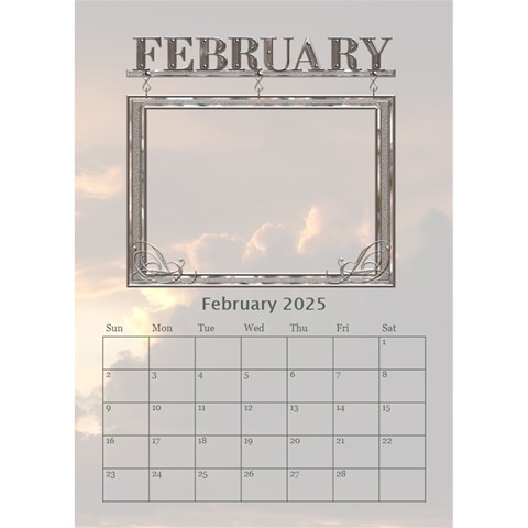 Sunset Desktop Calendar 6 x8 5  By Lil Feb 2025