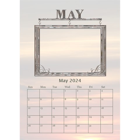 Sunset Desktop Calendar 6 x8 5  By Lil May 2024