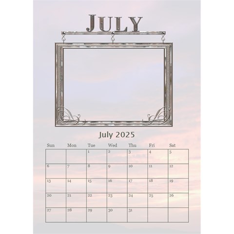 Sunset Desktop Calendar 6 x8 5  By Lil Jul 2025
