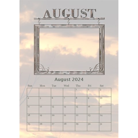 Sunset Desktop Calendar 6 x8 5  By Lil Aug 2024