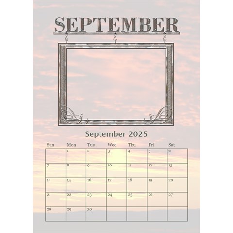 Sunset Desktop Calendar 6 x8 5  By Lil Sep 2025