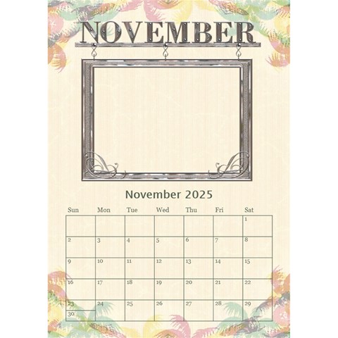 Pretty Desktop Calendar 6 x8 5  By Lil Nov 2025